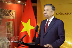 General Secretary of the Communist Party of Vietnam Central Committee and President To Lam speaks at the event. (Photo: VNA)