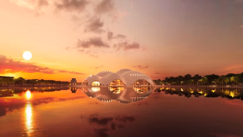The Hanoi Opera House, also known as the Pearl Opera House, is designed by renowned Italian architect Renzo Piano, one of the most influential architects of the 20th century (Photo: VNA)
