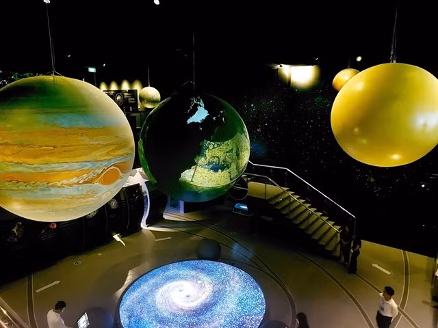 A corner of the exhibition at the Vetnam Space Museum in Hoa Lac Hi-tech Park in Hanoi (Photo: VNA)