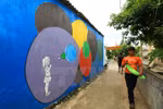 Mural artworks on An Binh island