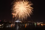 Fireworks light up sky on New Year Eve