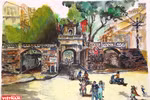 Hanoi Old Quarter through sketches from int'l artists