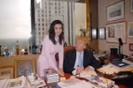 Kim Hong takes a photo with Donald Trump. (Photo courtesy of Kim Hong)