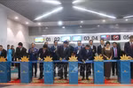 Representatives of ministries and agencies at the launch of the Vietnam-Phnom Penh route. (Photo: VNA)
