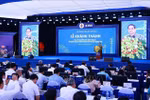 Prime Minister Pham Minh Chinh addresses the inauguration of Quang Trach-Pho Noi 500kV Circuit-3 power transmission line project (Photo: VNA)