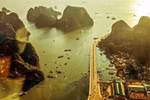 Beautiful Ha Long Bay view from above