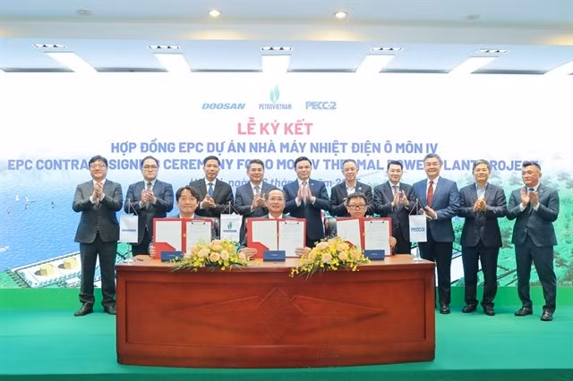 The EPC contract signing ceremony for O Mon 4 thermal power plant project. (Photo: baochinhphu.vn)