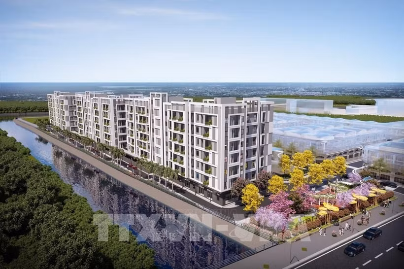 A graphic design of a social housing project (Photo: VNA)