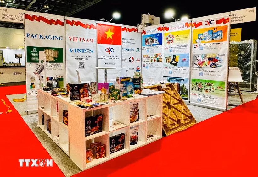 The Vietnam pavilion at the London Packaging Week. (Photo: VNA) 