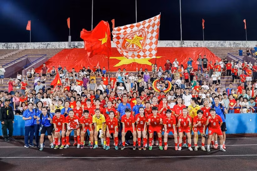 The Asian Football Confederation (AFC) has congratulated the Vietnamese women’s national team for topping Group E and qualifying for the AFC Women’s Asian Cup 2026 in Australia. (Photo: VFF)