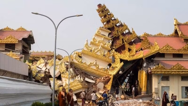 The earthquake hit Mandalay, Myanmar’s second-largest city and historic capital, where it destroyed temples and damaged the royal palace (Photo: EPA-EFE)