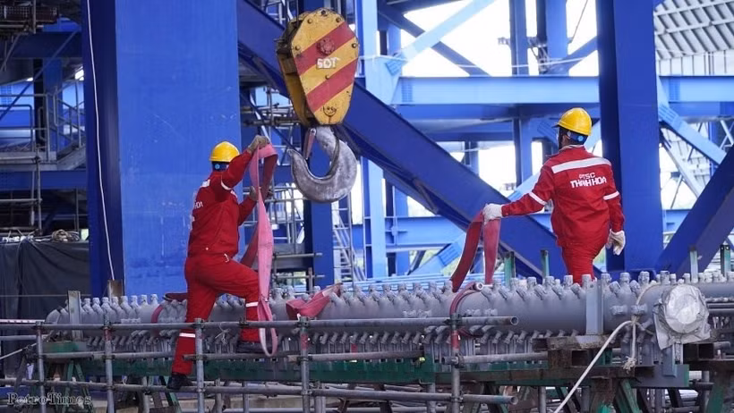 Long Phu 1 thermal power plant project is underway at an accelerated pace (Photo: Petrovietnam) 