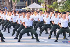 Special performance by the People's Public Security guard force