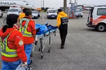 Passenger V.T.V, a 32-year-old Vietnamese national was transported to the hospital in Taiwan (China). (Photo: Courtesy of Vietnam Airlines)