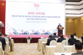 Minister of Culture, Sports and Tourism cum VOC President Nguyen Van Hung speaks at the conference on Vietnam's sport plans in 2025 on January 2 in Hanoi. (Photo; VNS/VNA)