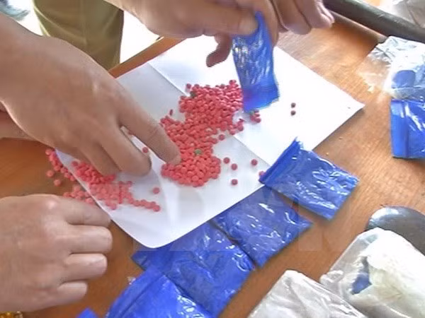 HCM City police arrest men carrying 13.5 kg of synthetic drugs ảnh 1