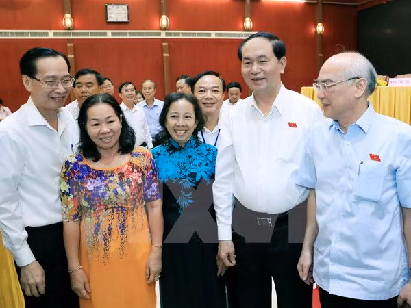 President Tran Dai Quang meets Ho Chi Minh City constituents ảnh 1 President Tran Dai Quang meets Ho Chi Minh City constituents ảnh 1