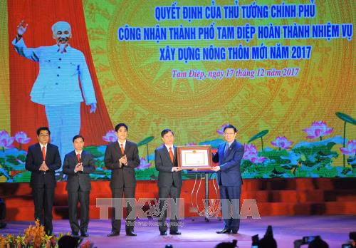 Ninh Binh’s Tam Diep city recognised as new-style rural area ảnh 1