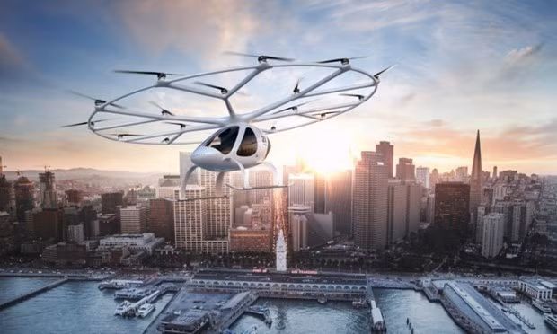 Volocopter air taxi flies over Marina Bay in Singapore ảnh 1 Volocopter air taxi flies over Marina Bay in Singapore ảnh 1