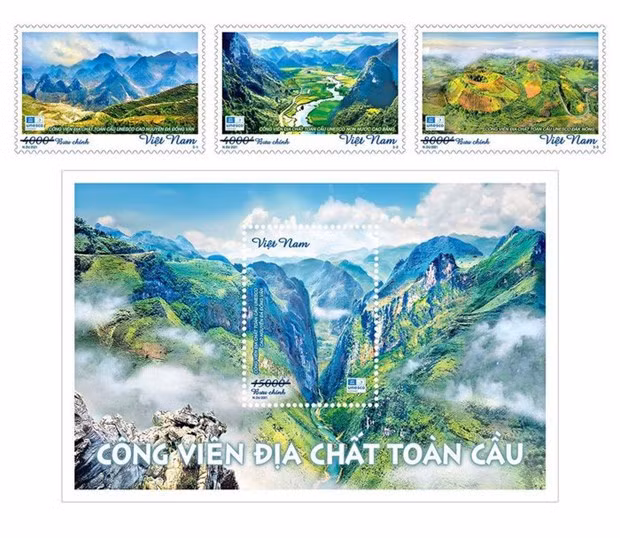 Stamp collection features global geoparks in Vietnam ảnh 1
