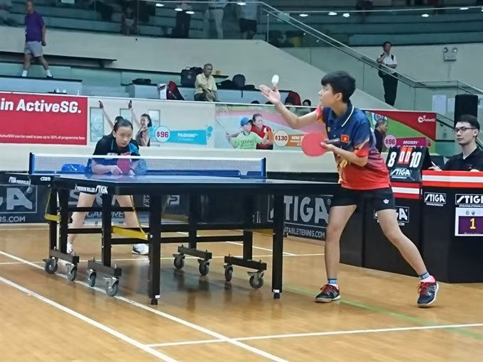 Vietnam cadets bring home table tennis silver ảnh 1