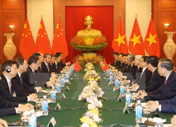 Party chiefs Nguyen Phu Trong, Xi Jinping hold talks ảnh 2 Party chiefs Nguyen Phu Trong, Xi Jinping hold talks ảnh 2