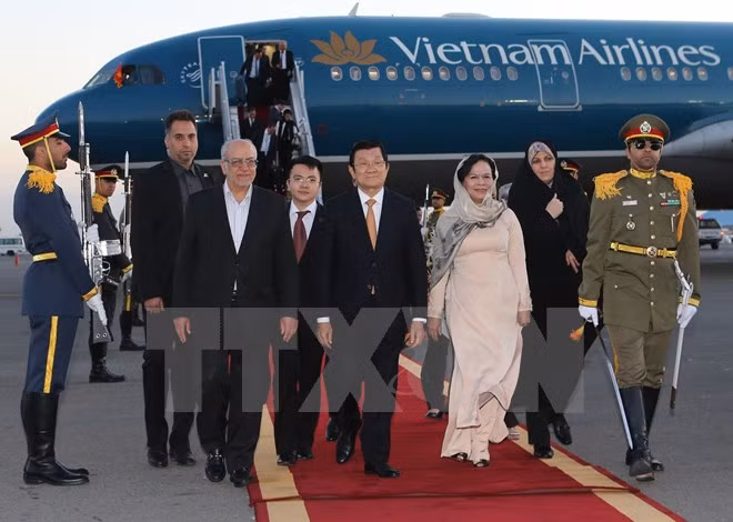 President Truong Tan Sang starts State visit to Iran ảnh 1 President Truong Tan Sang starts State visit to Iran ảnh 1