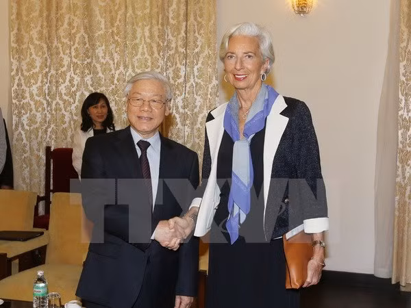 Party General Secretary welcomes IMF director ảnh 1