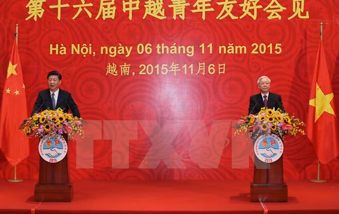 Vietnamese, Chinese top leaders meet the youth in Hanoi ảnh 1