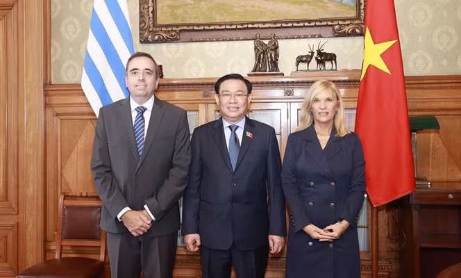 NA Chairman holds talks with leaders of Uruguayan parliament ảnh 1