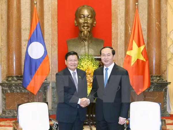 President Tran Dai Quang greets Lao PM ảnh 1 President Tran Dai Quang greets Lao PM ảnh 1