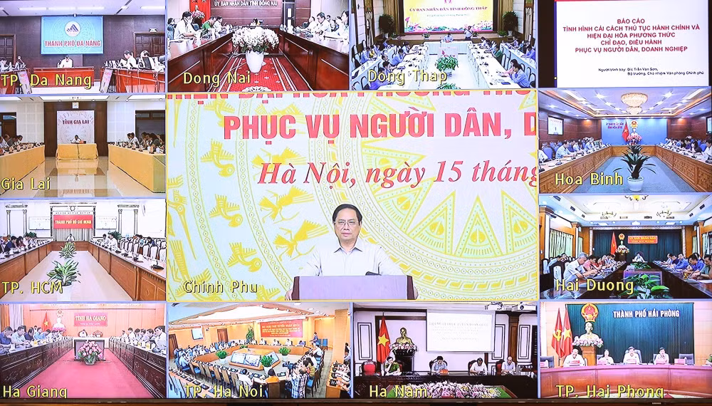 National teleconference discusses administrative procedure reforms ảnh 2