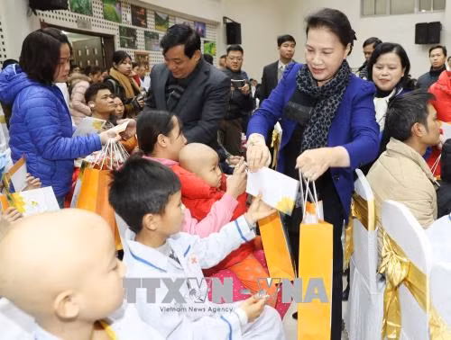 NA, VFF leaders present Tet gifts to needy people ảnh 1 NA, VFF leaders present Tet gifts to needy people ảnh 1