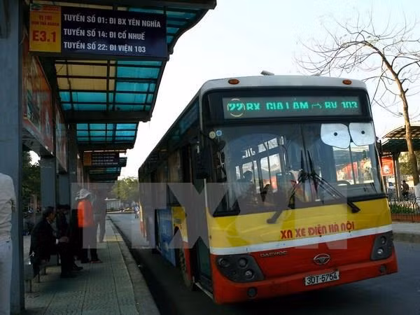 Hanoi to build 300 new bus stops ảnh 1 Hanoi to build 300 new bus stops ảnh 1