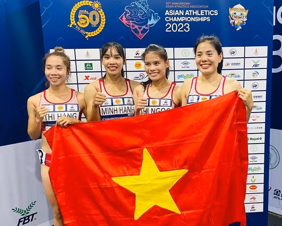 Vietnamese women's relay team bag gold at Asian Athletics Championships ảnh 2
