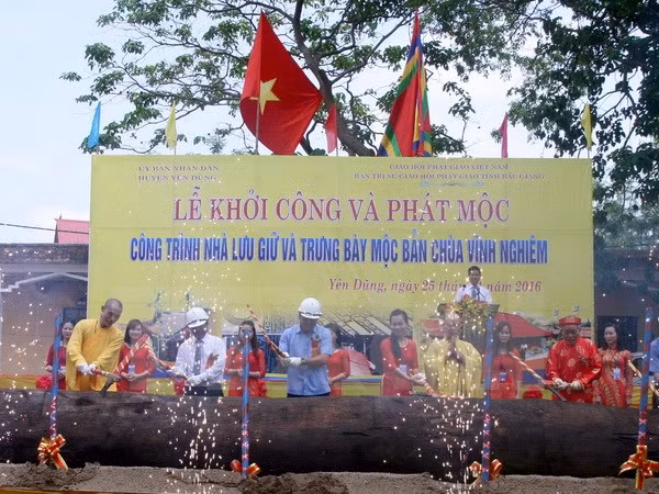 Work begins on archive house for Vinh Nghiem pagoda woodblocks ảnh 1