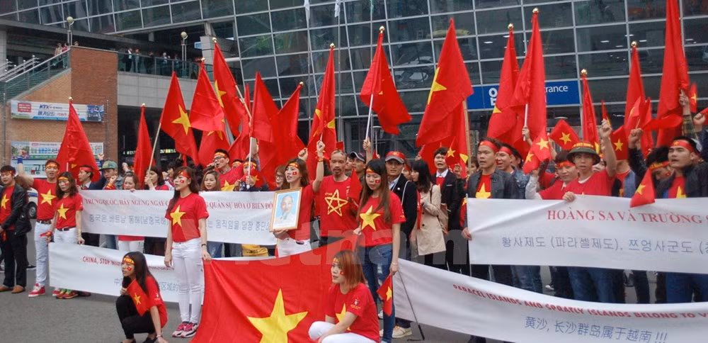 Vietnamese in RoK protest China’s illegal acts in East Sea ảnh 1