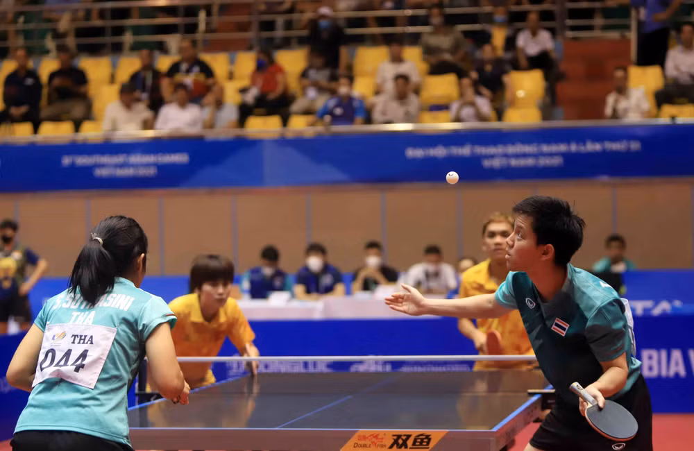 SEA Games 31: Singapore, Thailand qualify for semi-finals of table tennis’ mixed doubles ảnh 1