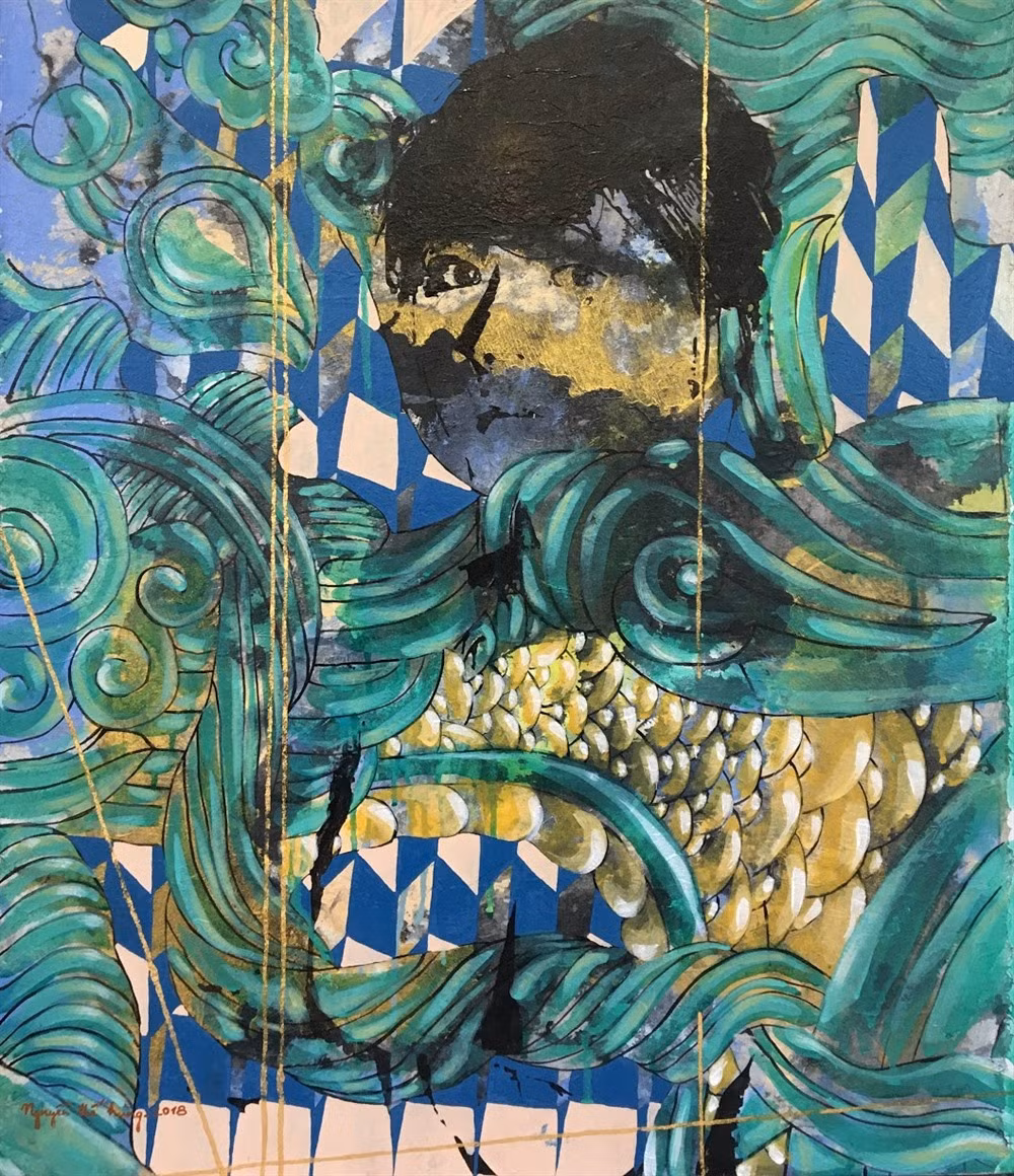 Vietnamese painter displays abstract art in New York ảnh 1